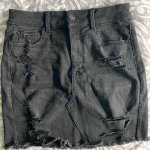 American Eagle Next Level Stretch black denim skirt